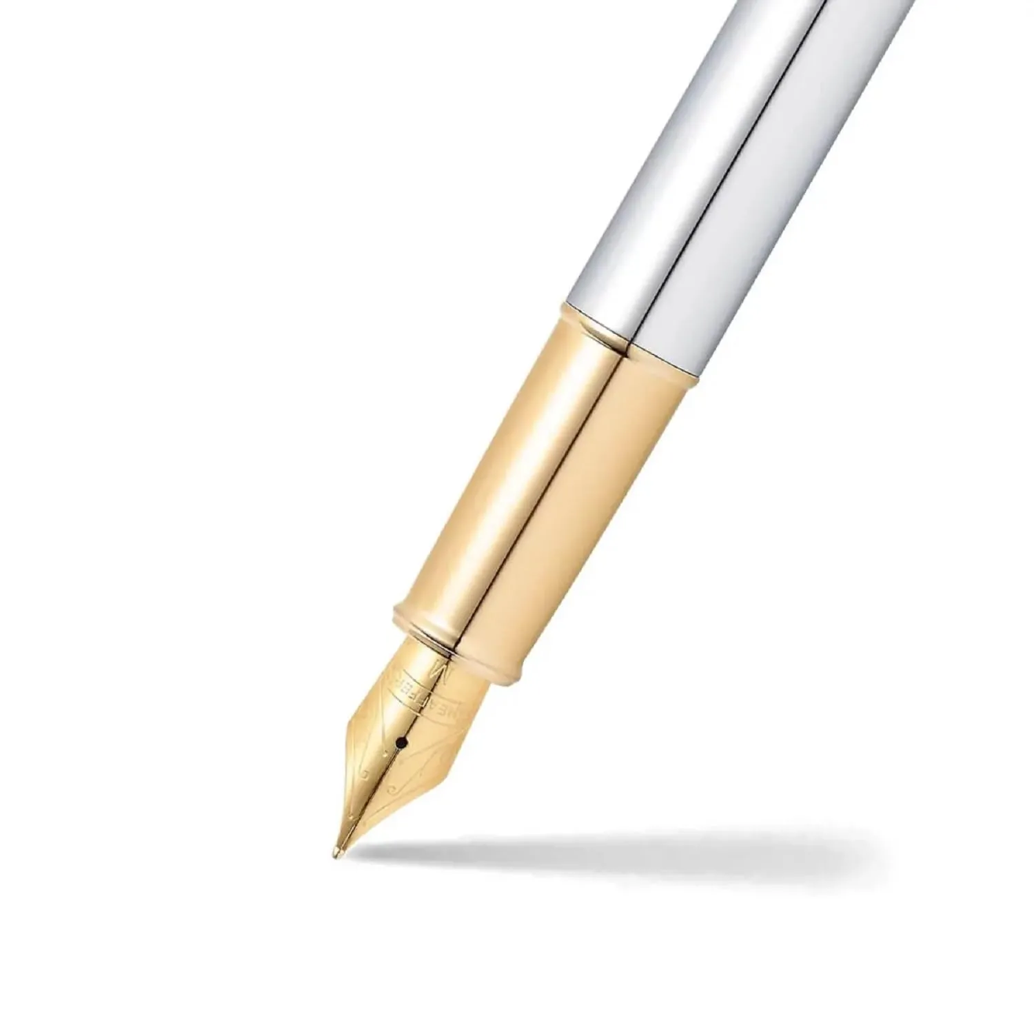 Sheaffer Gift Pack | Set of Fountain Pen   Ballpoint Pen | 100 E9340 Bright Chrome with Gold tone trim