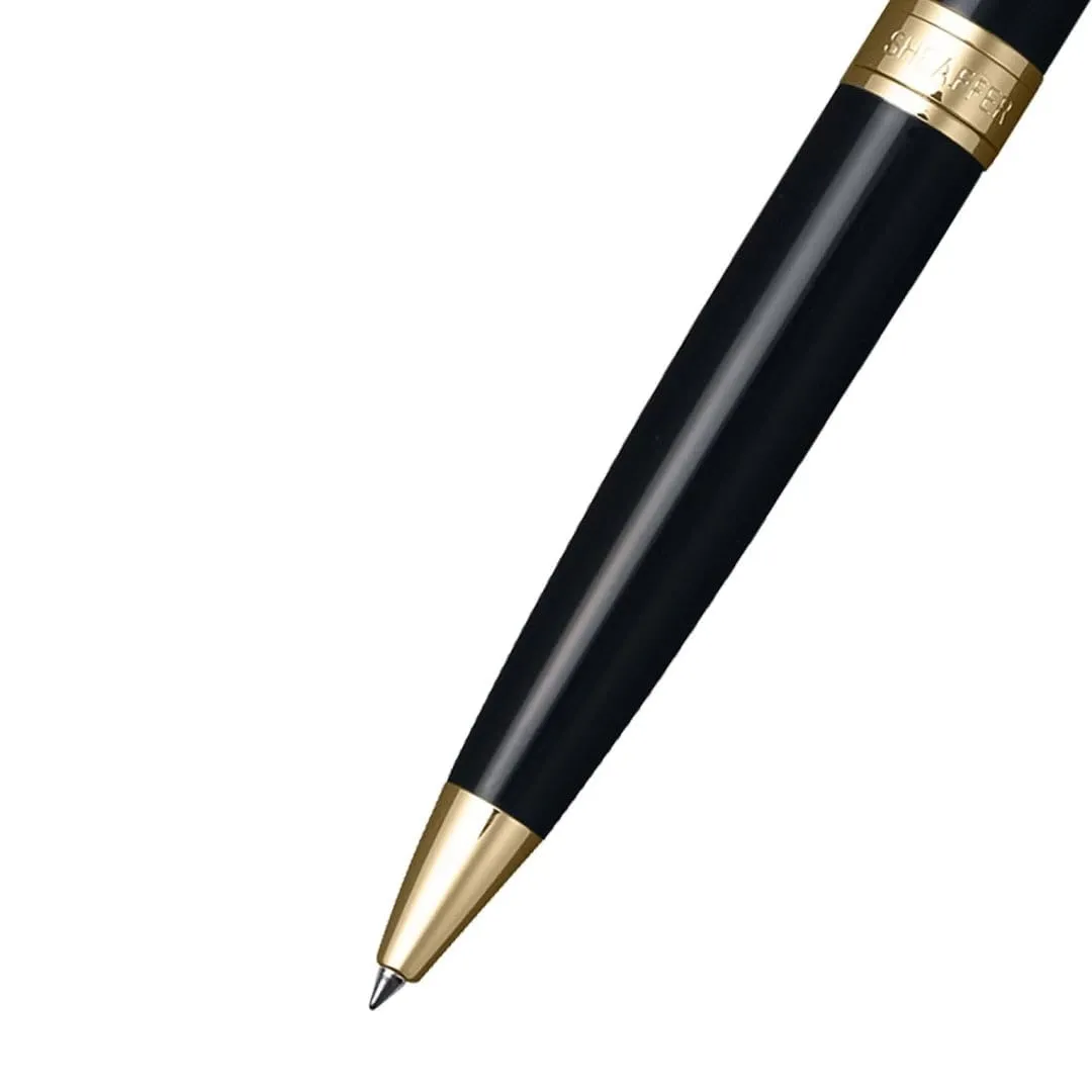 Sheaffer Gift Set 300 Ballpoint Pen with Credit Card Holder Glossy Black with Gold Trims | Pen Set for Gift