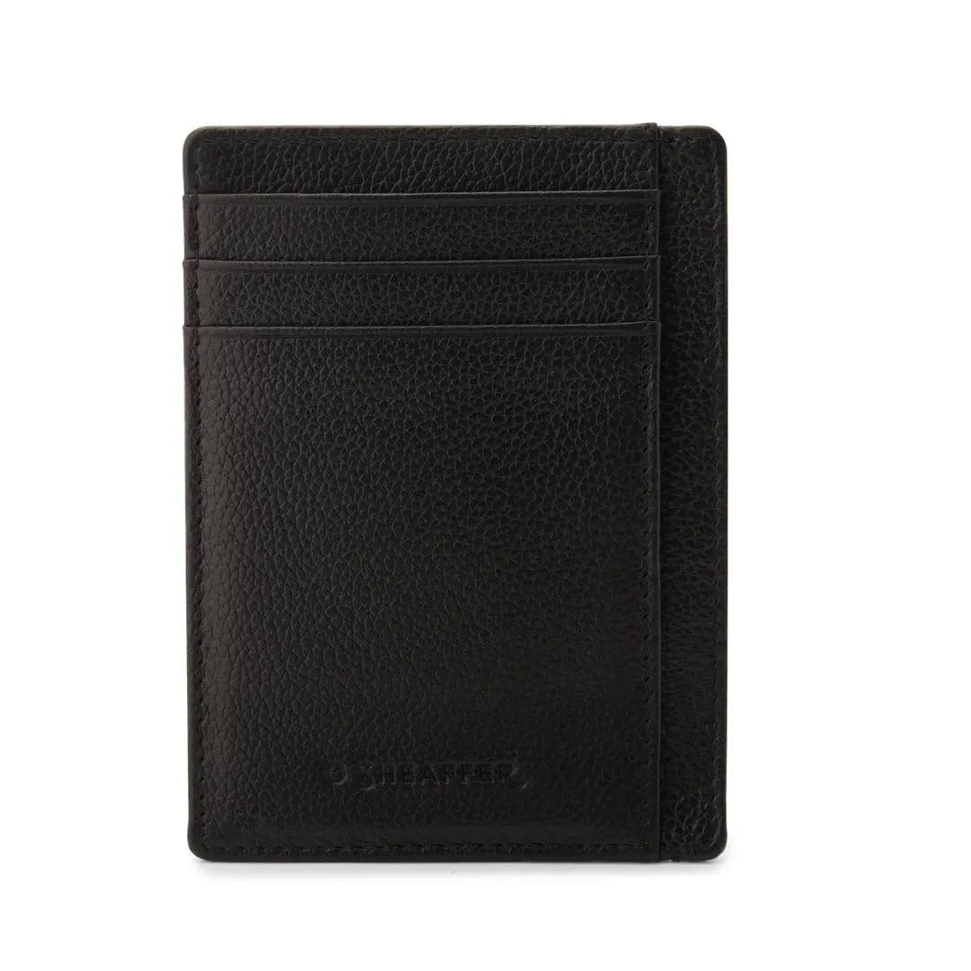 Sheaffer Gift Set 300 Ballpoint Pen with Credit Card Holder Glossy Black with Gold Trims | Pen Set for Gift