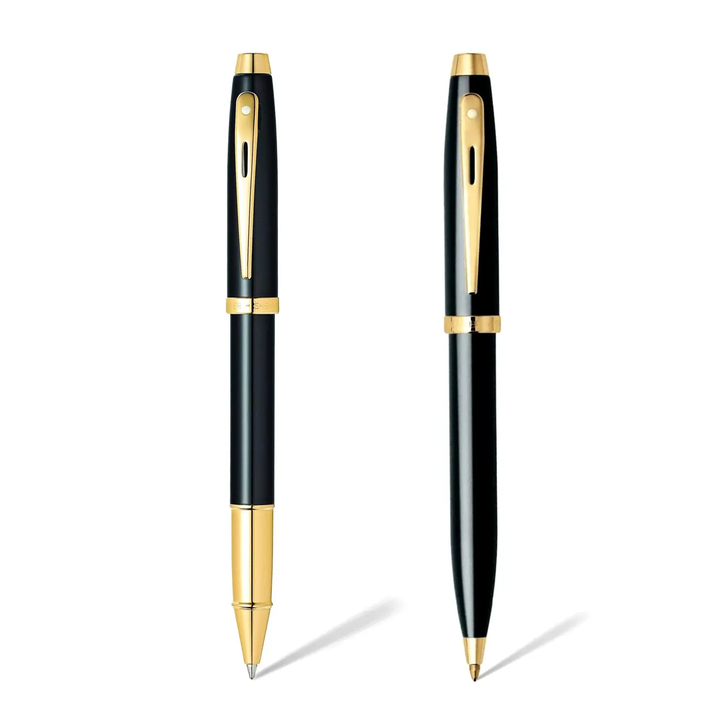 Sheaffer Gift Pack | Set of Ballpoint Pen   Rollerball Pen | 100 E9322 Glossy Black with Gold Tone