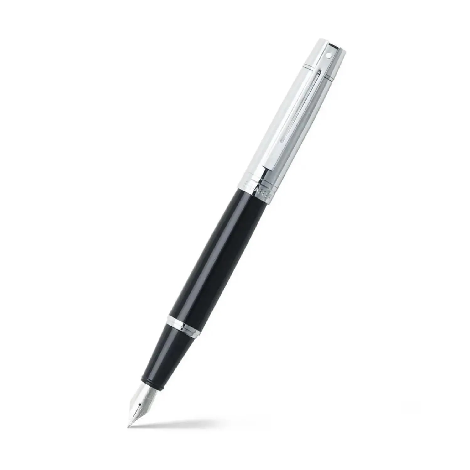 Sheaffer Gift Pack | Set of Fountain Pen   Ballpoint Pen | 300 E9314 Glossy Black Barrel Chrome Cap with Chrome Trim