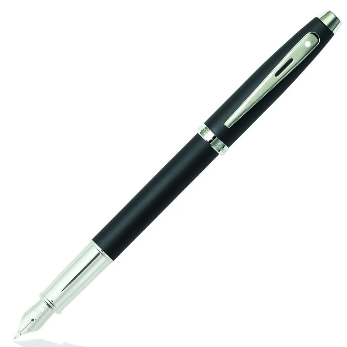 Sheaffer 9317 Gift 100 Fountain Pen (Medium) Matte Black with Chrome Plated Trim
