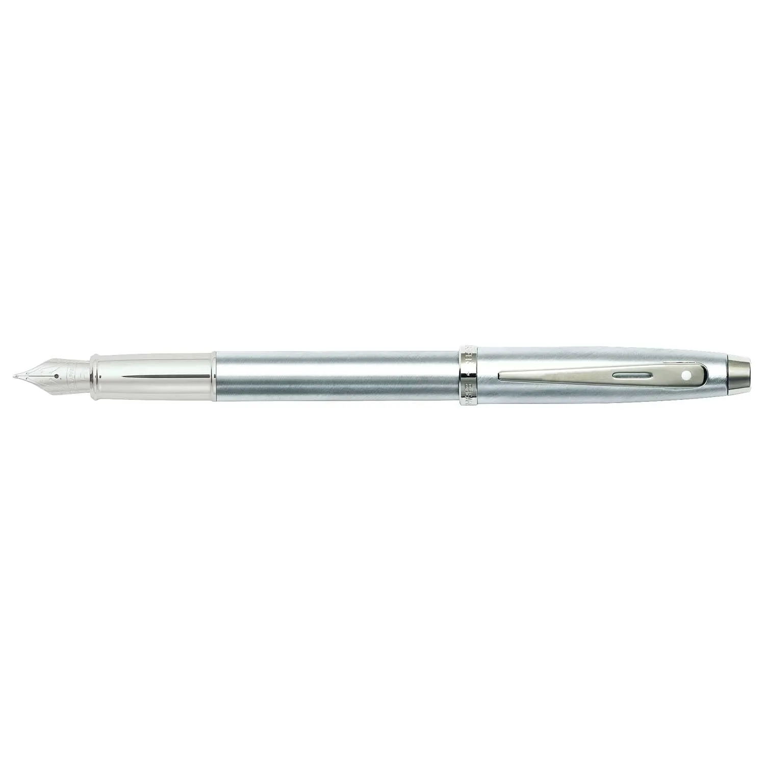 Sheaffer Gift Pack | Set of Fountain Pen   Rollerball Pen | 100 E9306 Brushed Chrome with Chrome Trim