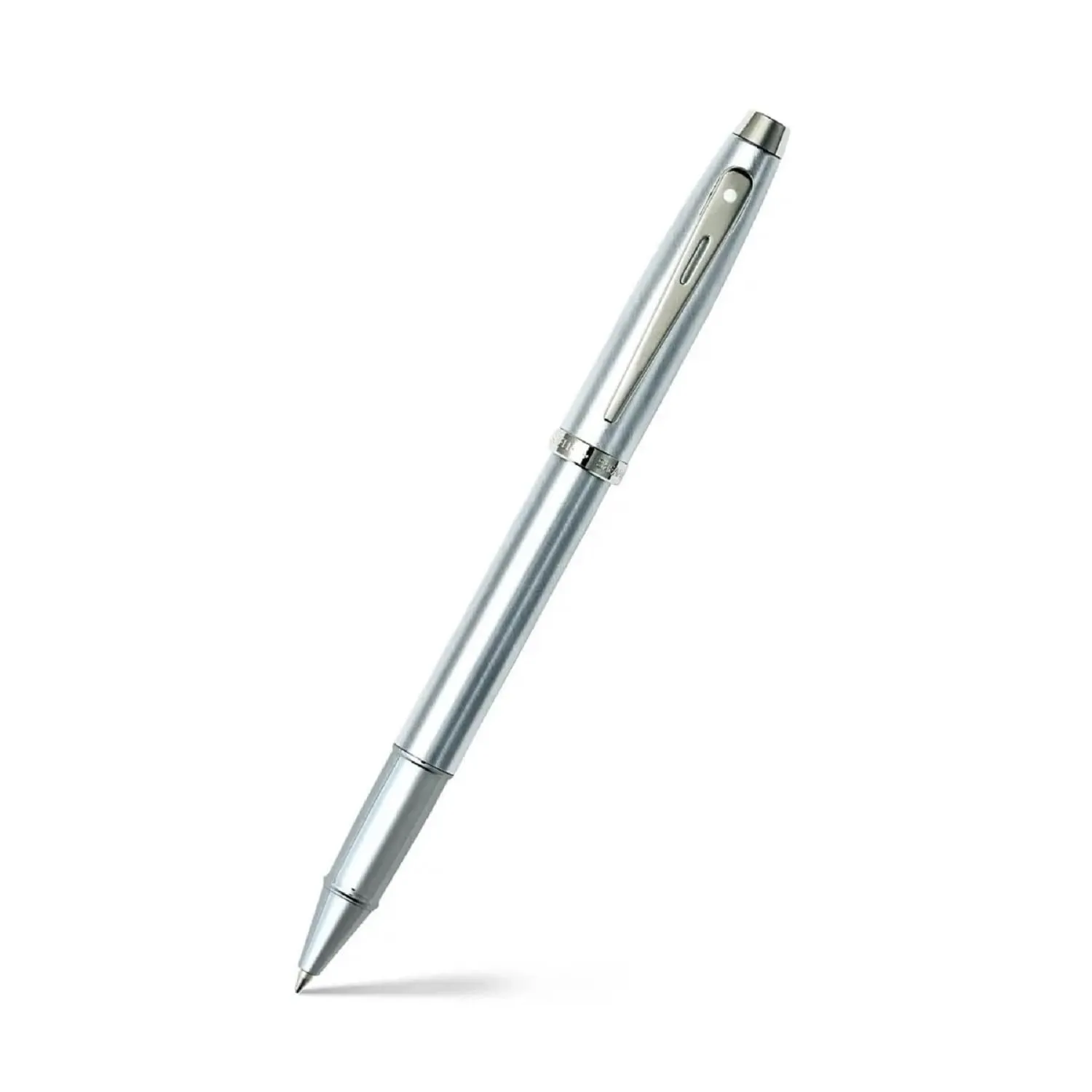 Sheaffer Gift Pack | Set of Fountain Pen   Rollerball Pen | 100 E9306 Brushed Chrome with Chrome Trim