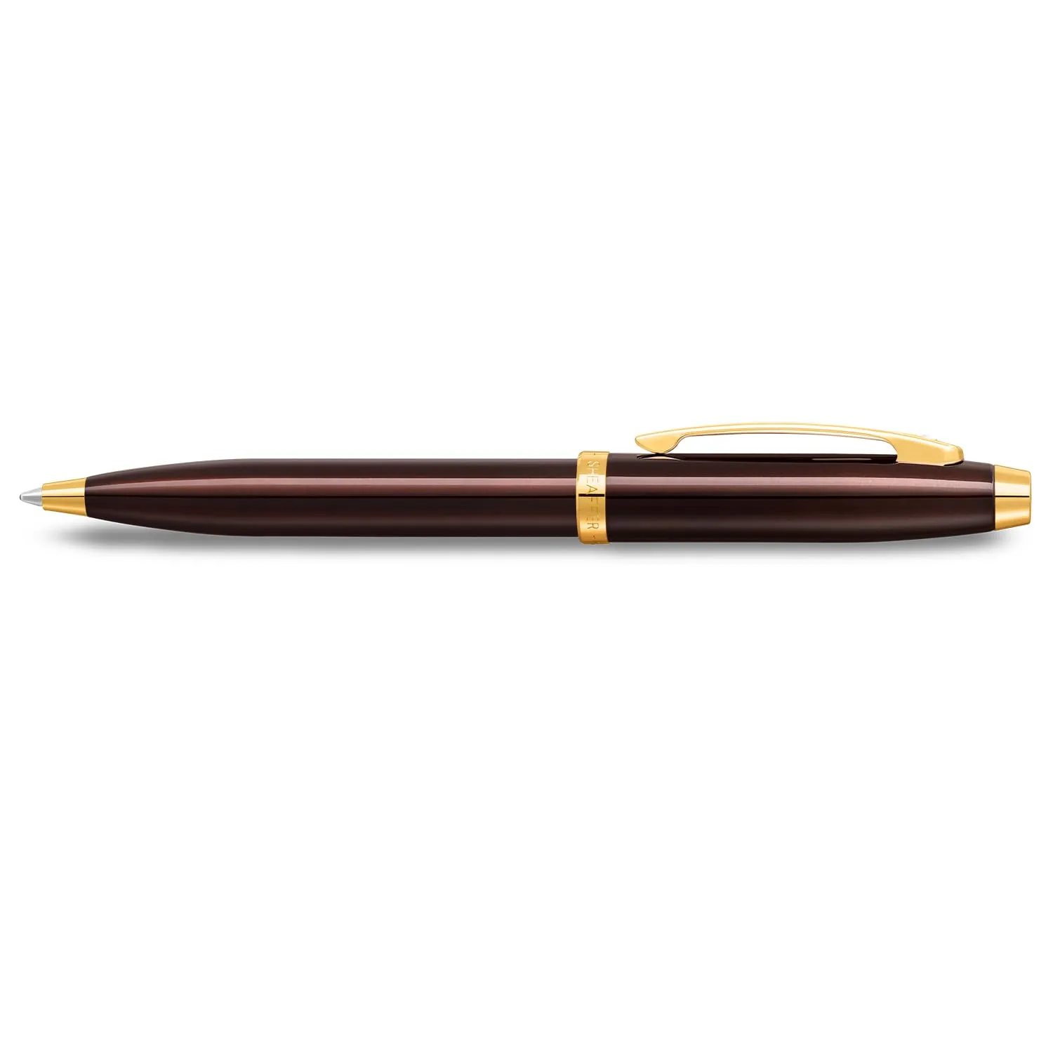 Sheaffer Gift Set 100 9370 Glossy Brown Ballpoint Pen with Rustic Mocha Credit Card Holder | Premium Gift Sets