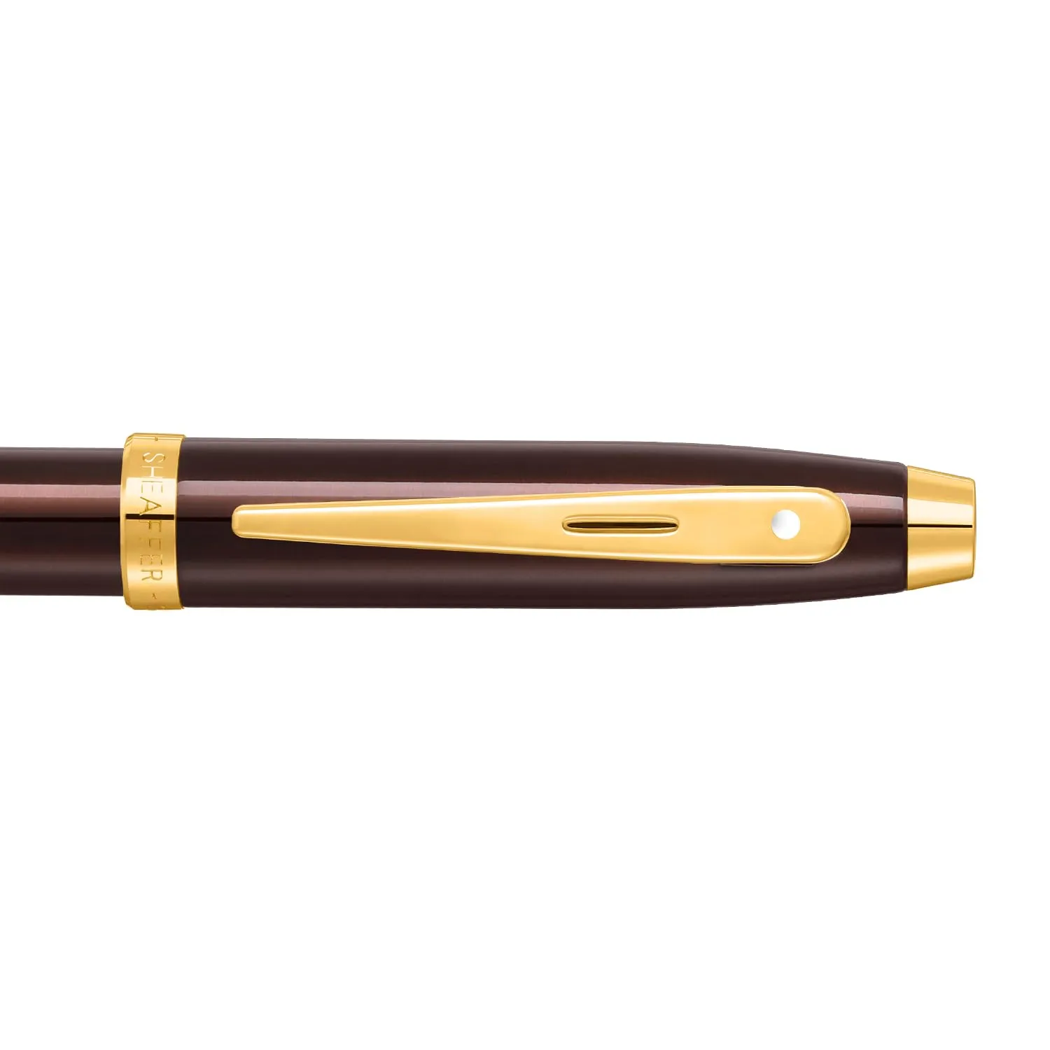 Sheaffer Gift Set 100 9370 Glossy Brown Ballpoint Pen with Rustic Mocha Credit Card Holder | Premium Gift Sets