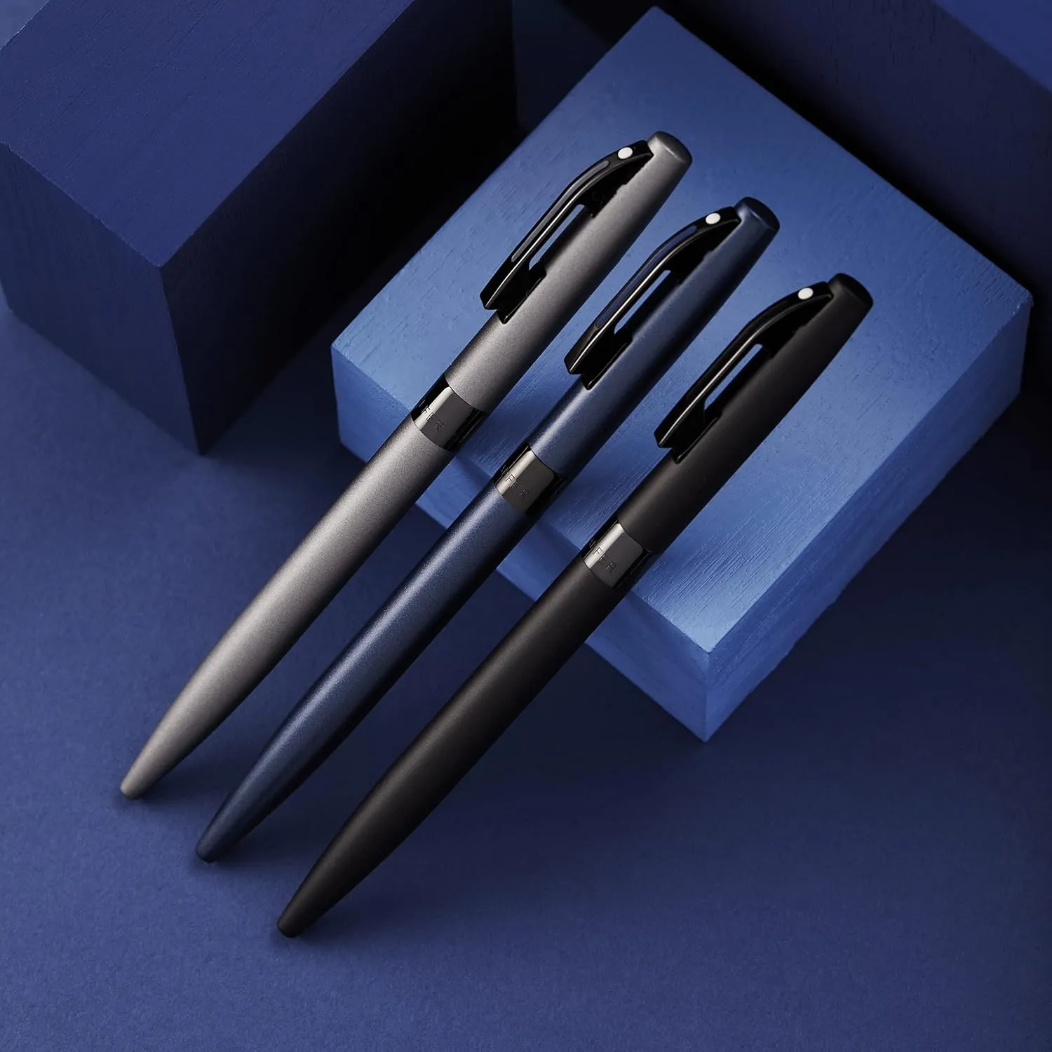 Sheaffer Cross Cross 9109 Reminder Lacquer Ballpoint Pen Matte Grey With Polished Black Pvd Trim