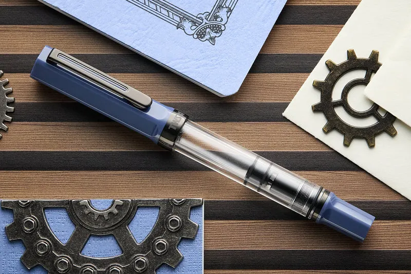 TWSBI Eco Fountain Pen in Slate Blue with Onyx Trim Broad