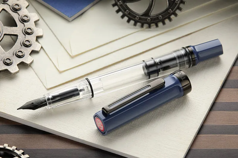 TWSBI Eco Fountain Pen in Slate Blue with Onyx Trim Broad