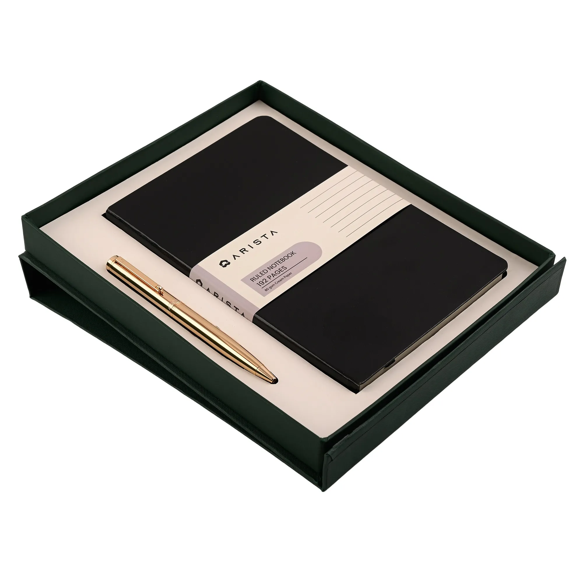 ARISTA Switch Ballpoint Pen | Full Gold | Gold Trim | With A5 Ruled Note Book 192 Pages
