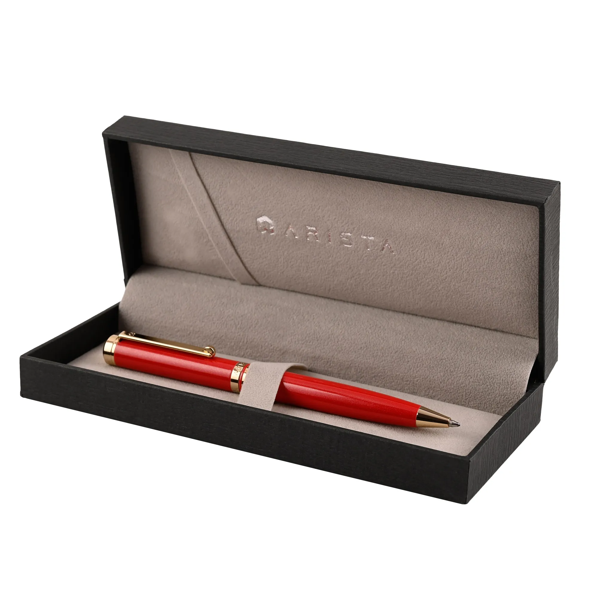 ARISTA Ballpoint Pen |Pearl Red | 24 CT Gold Plated Trim | With Premium Box