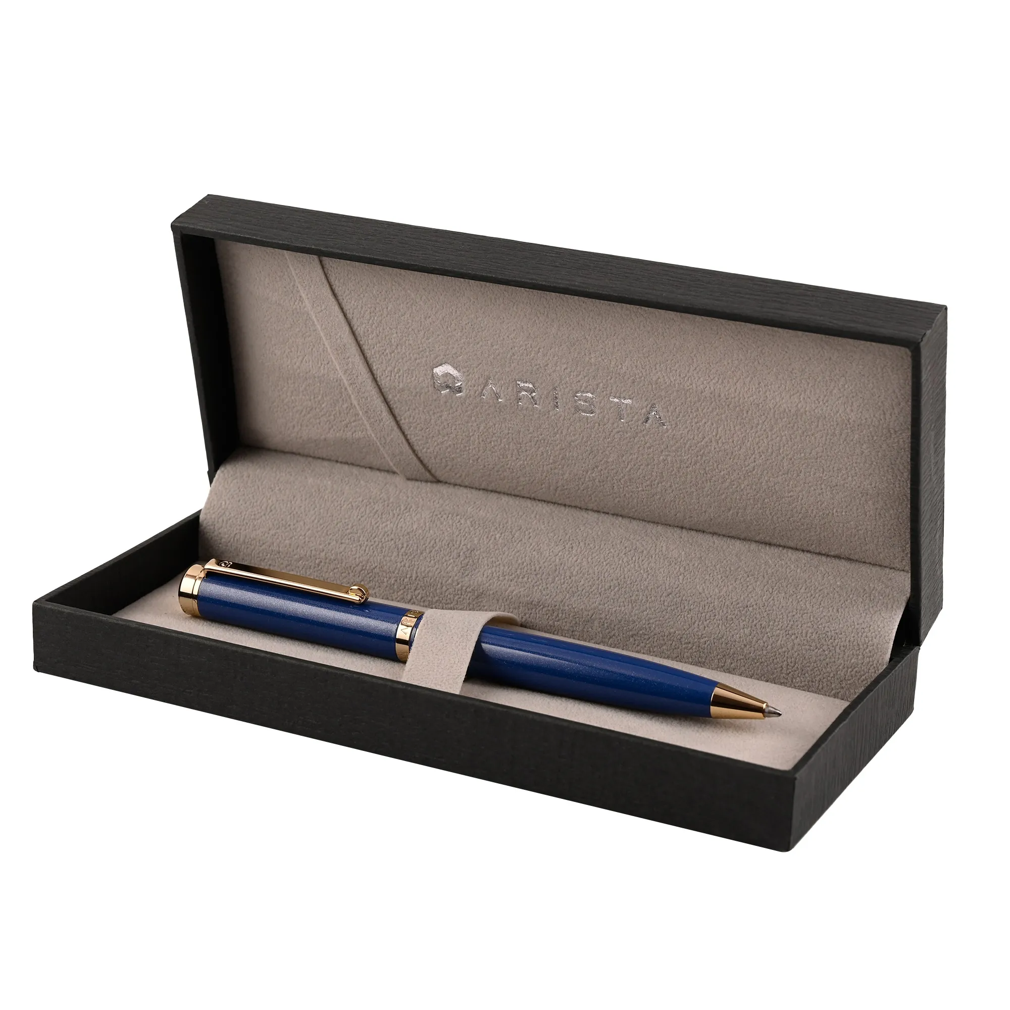 ARISTA Ballpoint Pen | Sapphire Blue | 24 CT Gold Plated Trim | With Premium Box