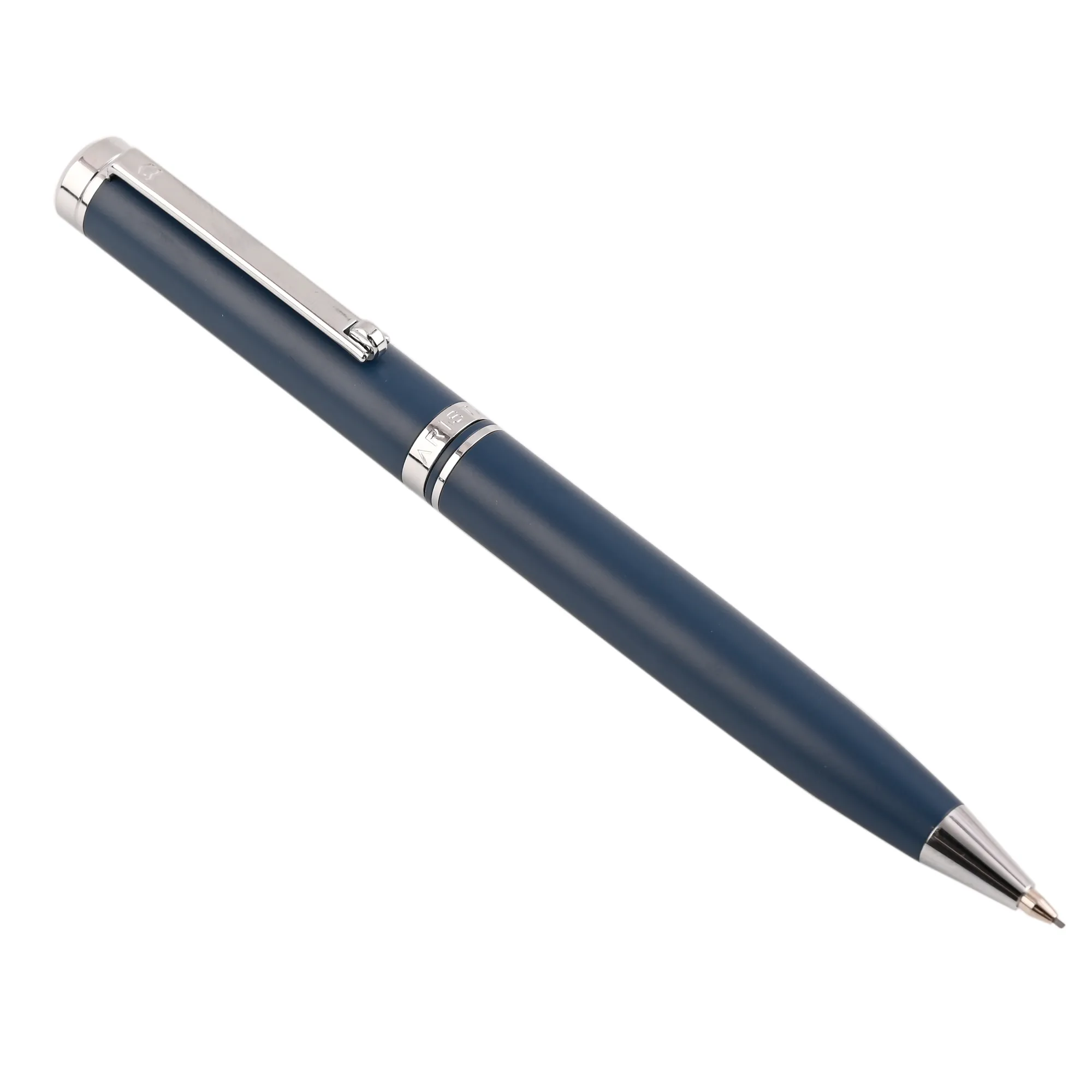 Arista Dual-Function Ballpoint Pen | Matt Blue Barrel | Chrome Trim | With 0.7 mm mechanical pencil