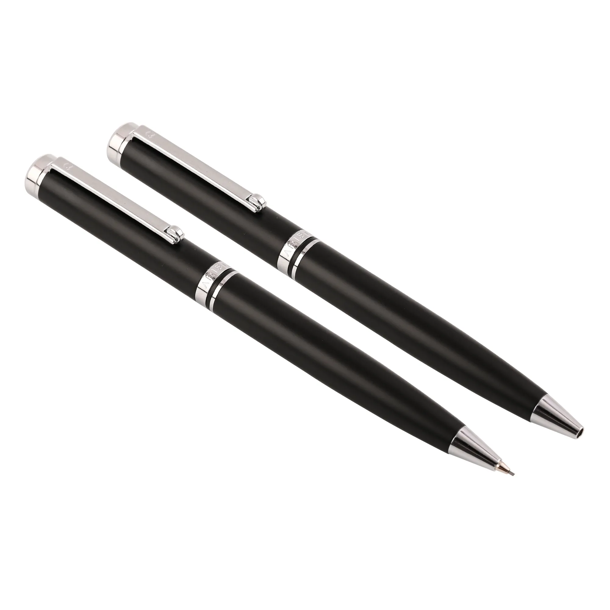 Arista Dual-Function Switch Ballpoint Pen | Black Barrel | Chrome Trim With 0.7 MM Mechanical Pencil