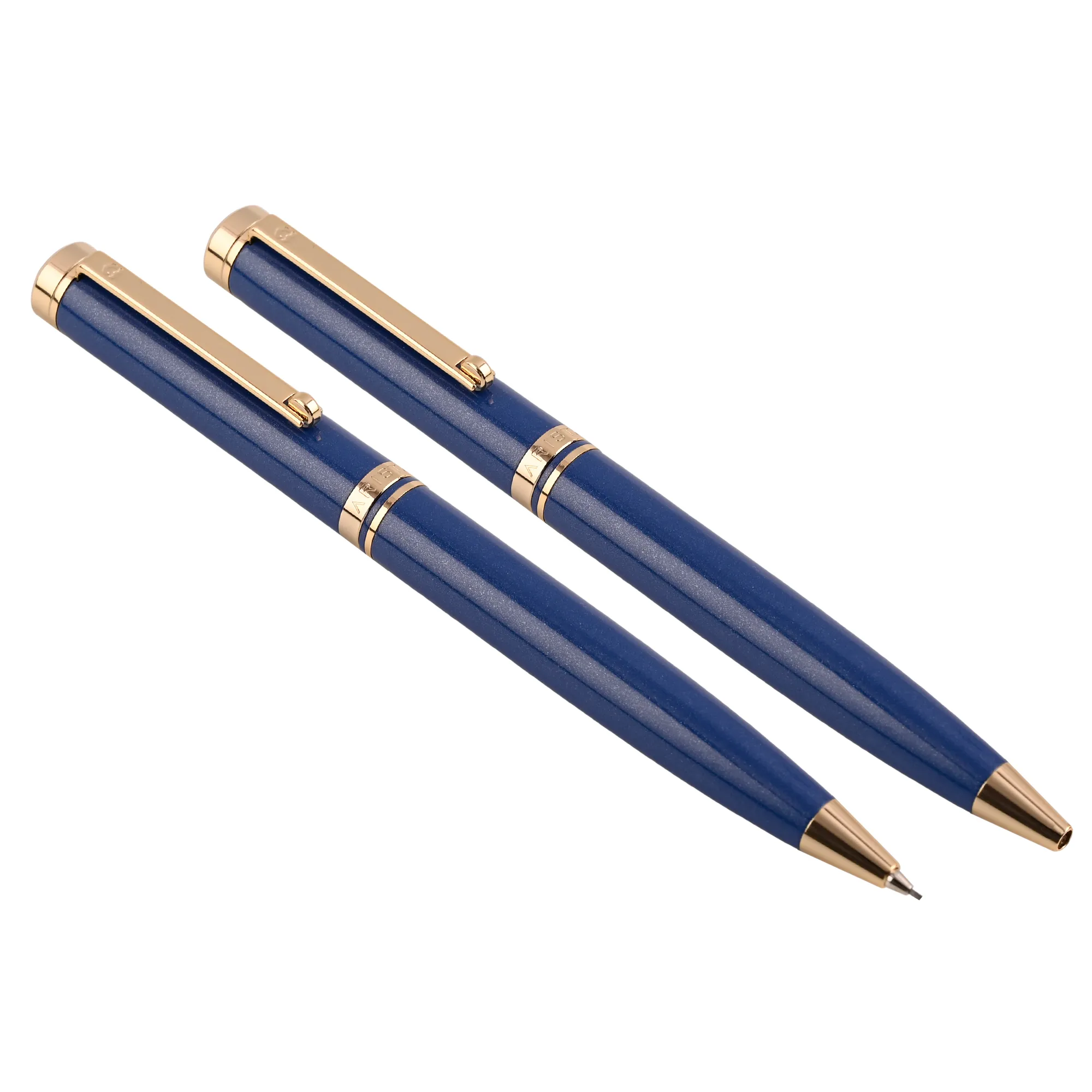 Arista Dual-Function Ballpoint Pen | Sapphire Blue | 24 CT Gold Plated Trim | With 0.7 MM Mechanical Pencil