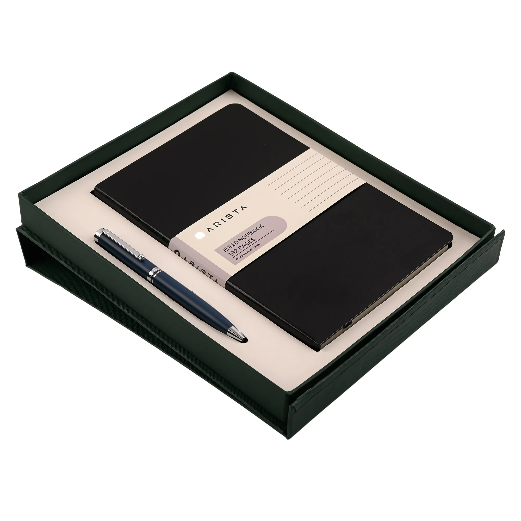 ARISTA Ballpoint Pen | Blue Barrel | With Chrome Trim | With A5 Ruled note book 192 pages