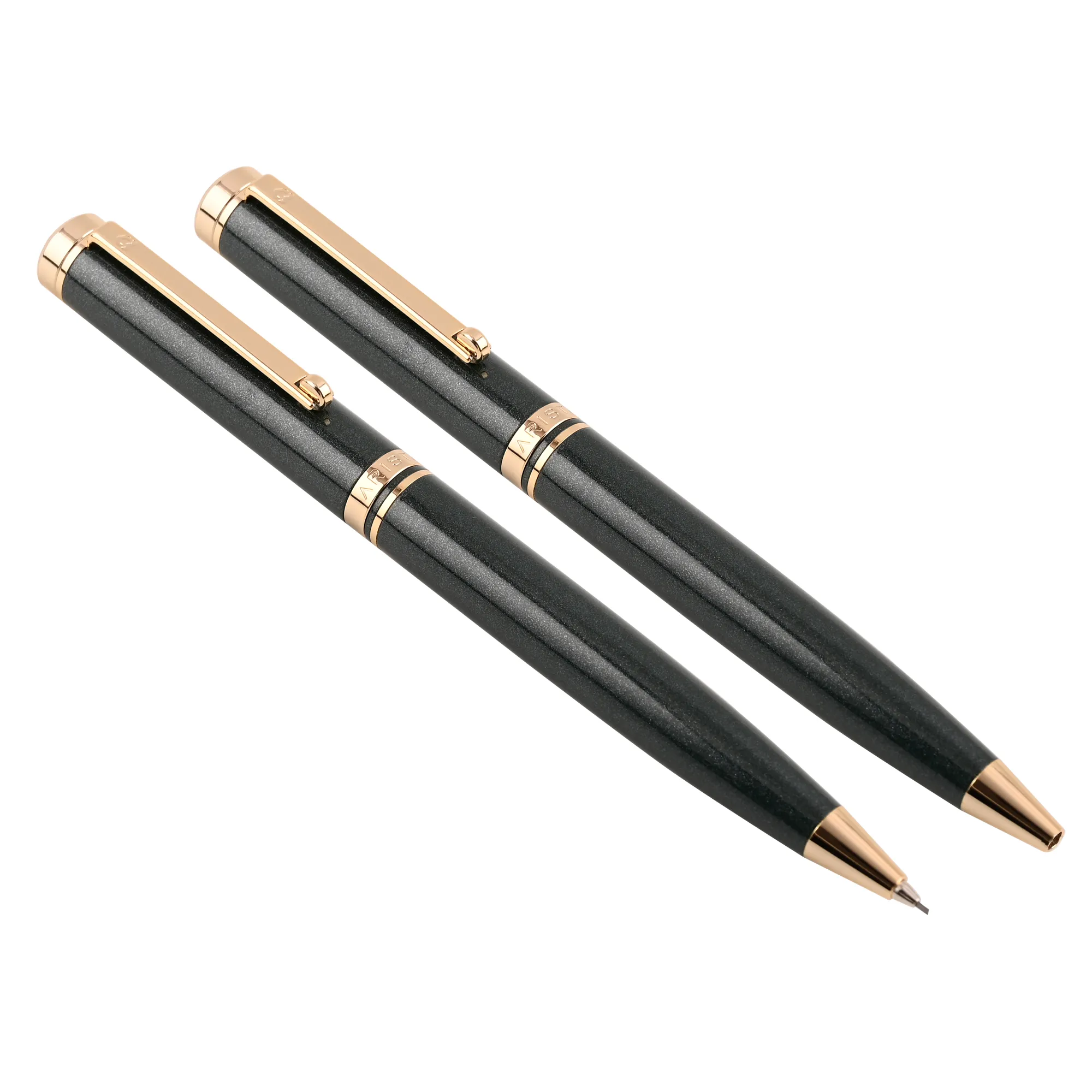 Arista Dual-Function Ballpoint Pen | Pearl Green Barrel | 24 CT Gold Plated Trim | With 0.7 MM Mechanical Pencil