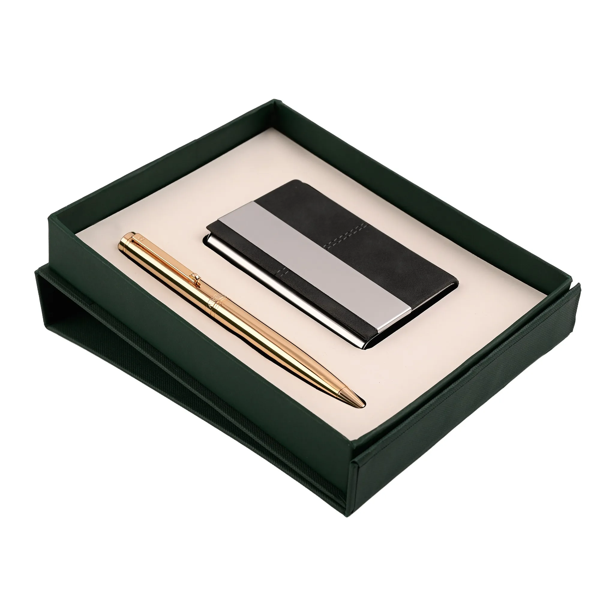 ARISTA Switch Ballpoint Pen | Full Gold | Gold Trim | With Gold Card Holder