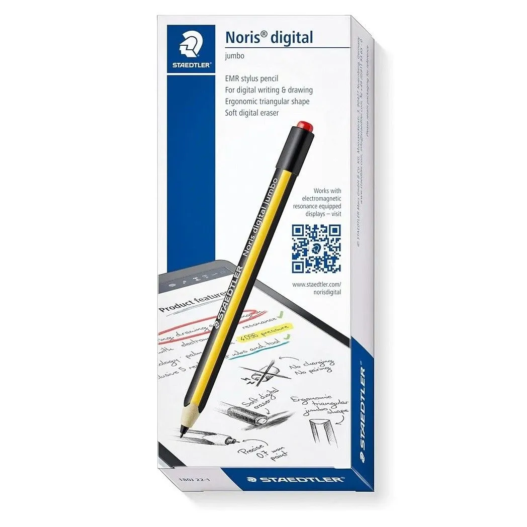 Staedtler Noris Digital Jumbo 180J 22. Emr Stylus With Soft Digital Eraser. For Tablet