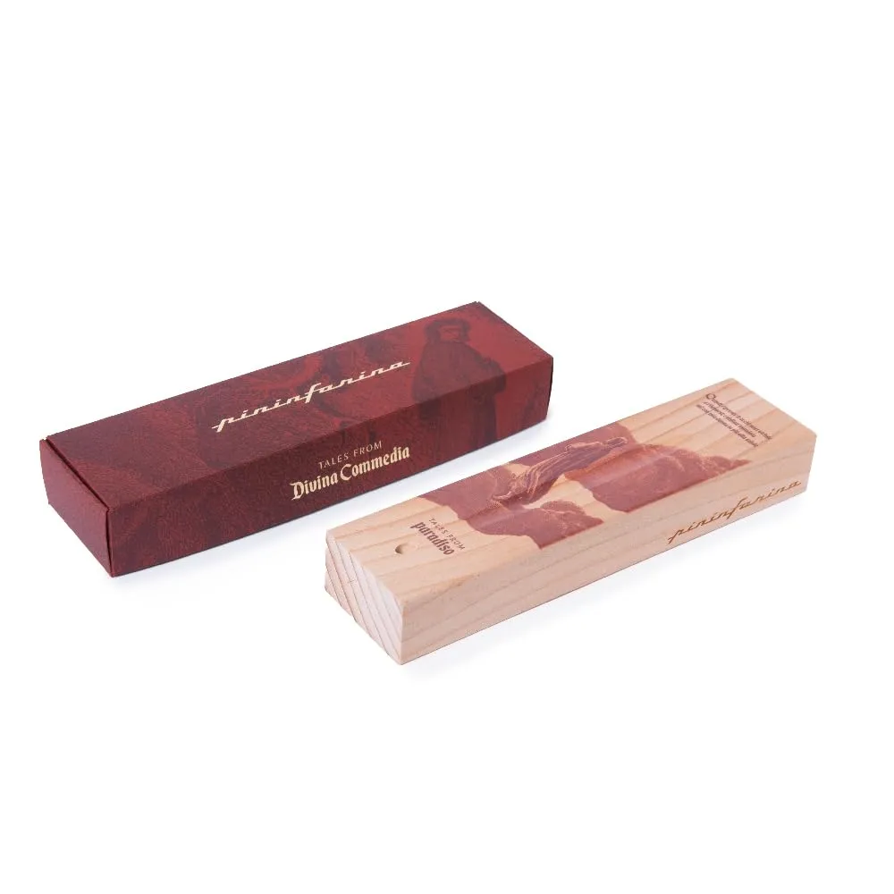 pininfarina CAMBIANO Dante 700TH - Tales from Paradiso. Stylus Pen with Ethergraf® Metal Alloy Tip, Body in Aluminum with Solid Cedar Wood Inserts and Desk Stand. Inkless Writing Utensil