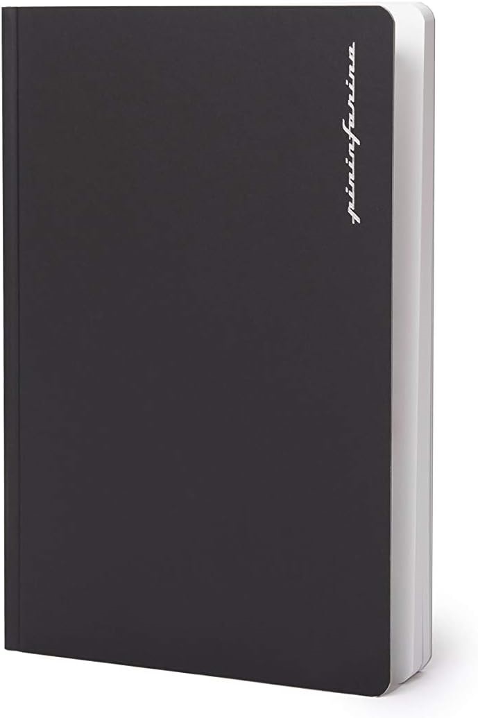 PININFARINA NOTES 14X21 PLAIN BLACK - 128PAGES