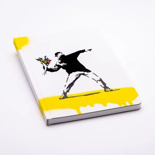 NOTES 14X21 RULED BANKSY - 128 PAGES - FLOWER