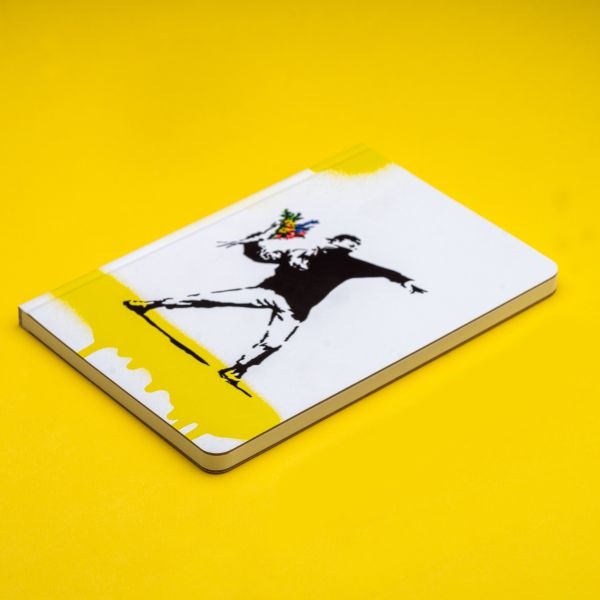 NOTES 14X21 RULED BANKSY - 128 PAGES - FLOWER