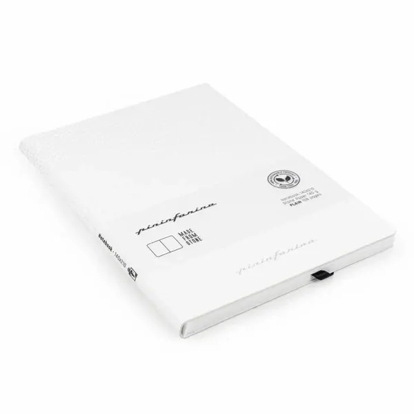 PININFARINA NOTES STONE PAPER FLEXI WHITE - PLAIN - new