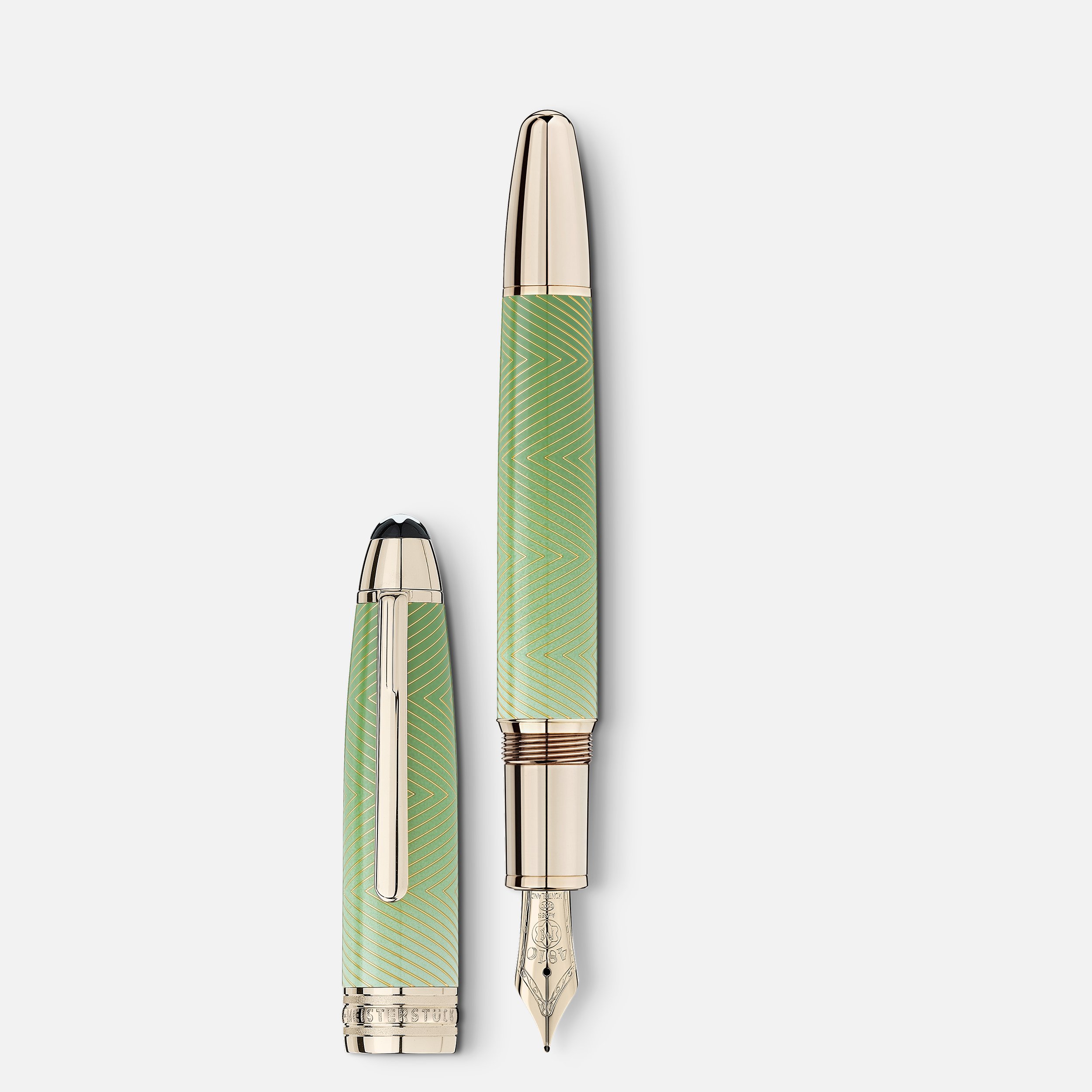 MONTBLANC  MEISTERSTÜCK CALLIGRAPHY SOLITAIRE CELADON DÉGRADÉ FOUNTAIN PEN