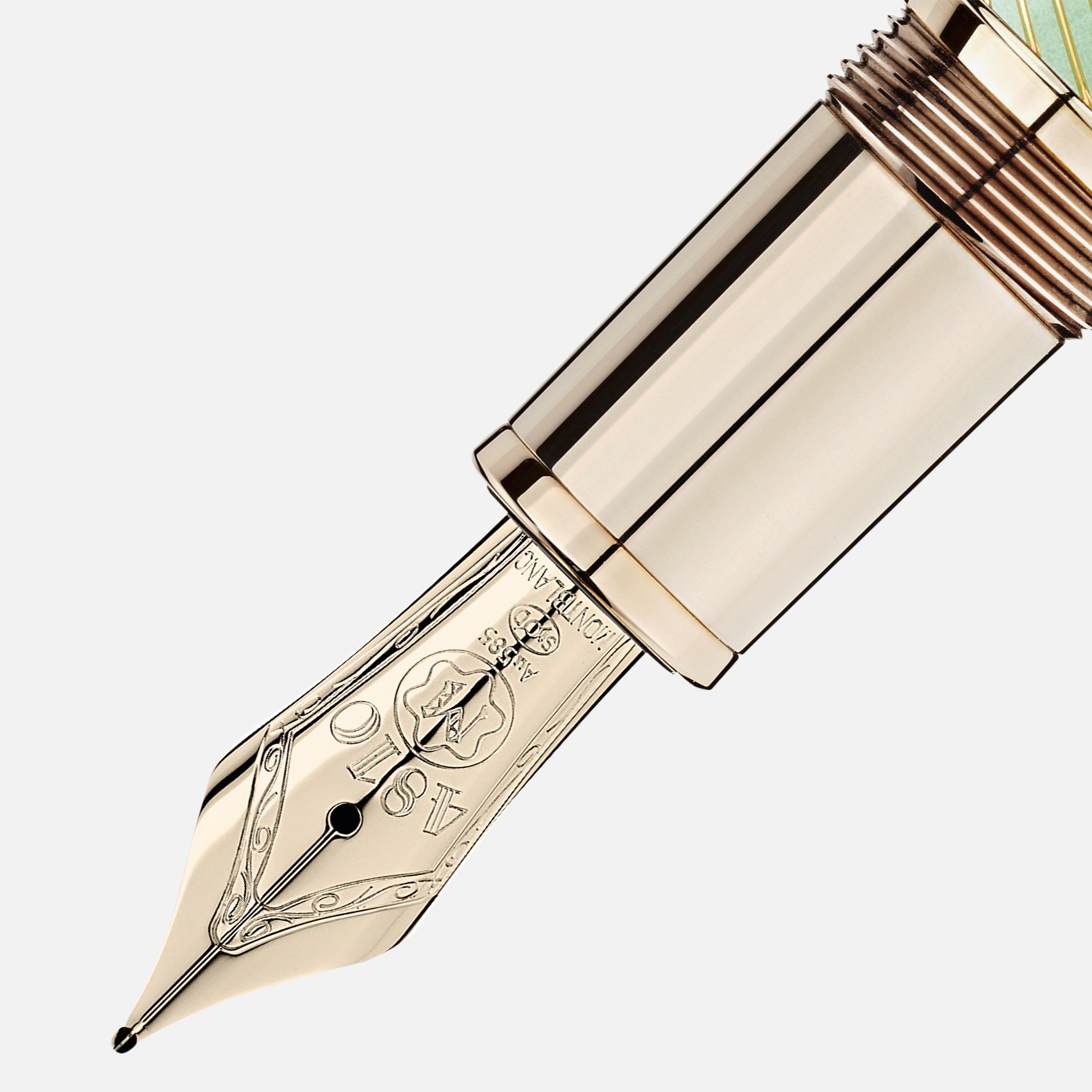 MONTBLANC  MEISTERSTÜCK CALLIGRAPHY SOLITAIRE CELADON DÉGRADÉ FOUNTAIN PEN