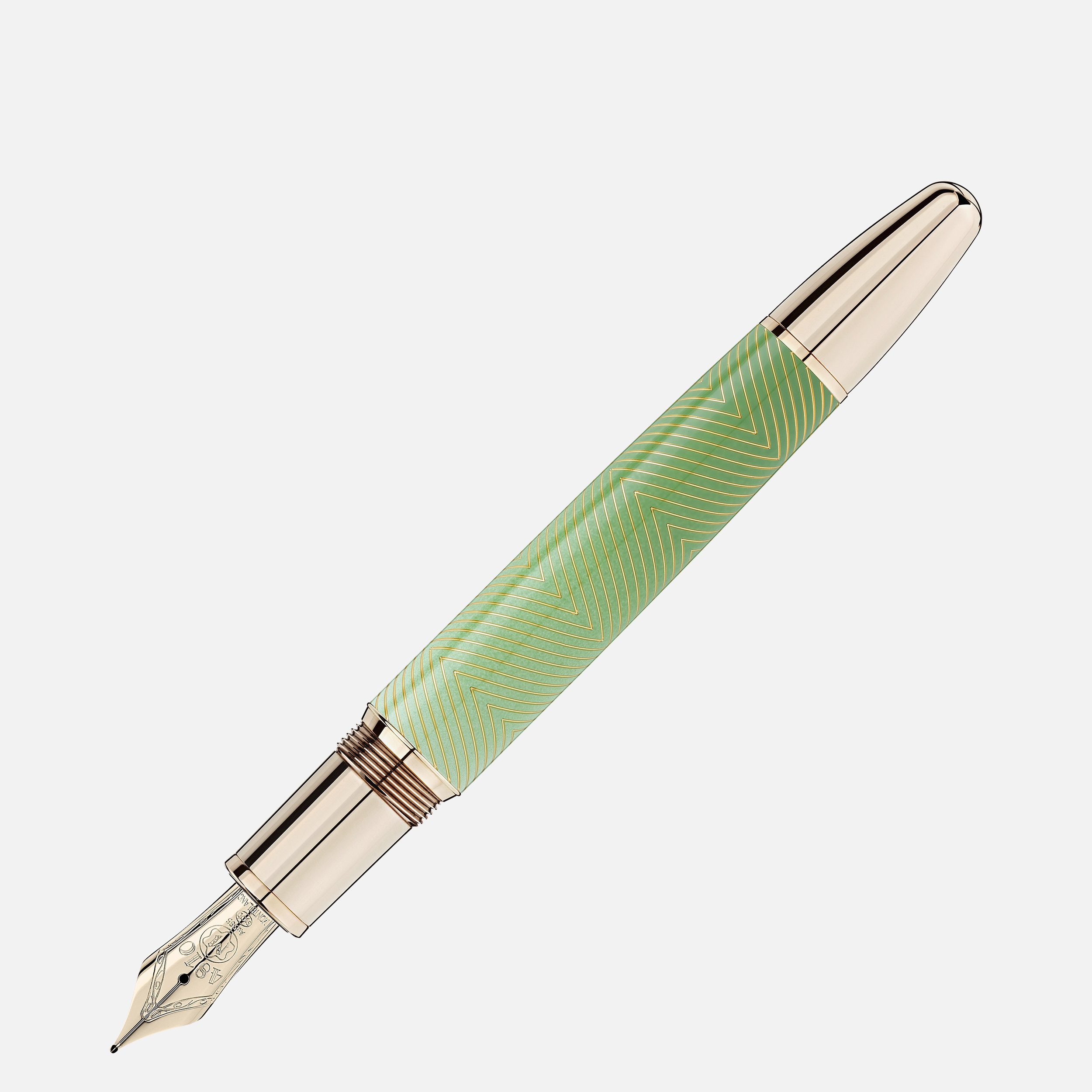 MONTBLANC  MEISTERSTÜCK CALLIGRAPHY SOLITAIRE CELADON DÉGRADÉ FOUNTAIN PEN