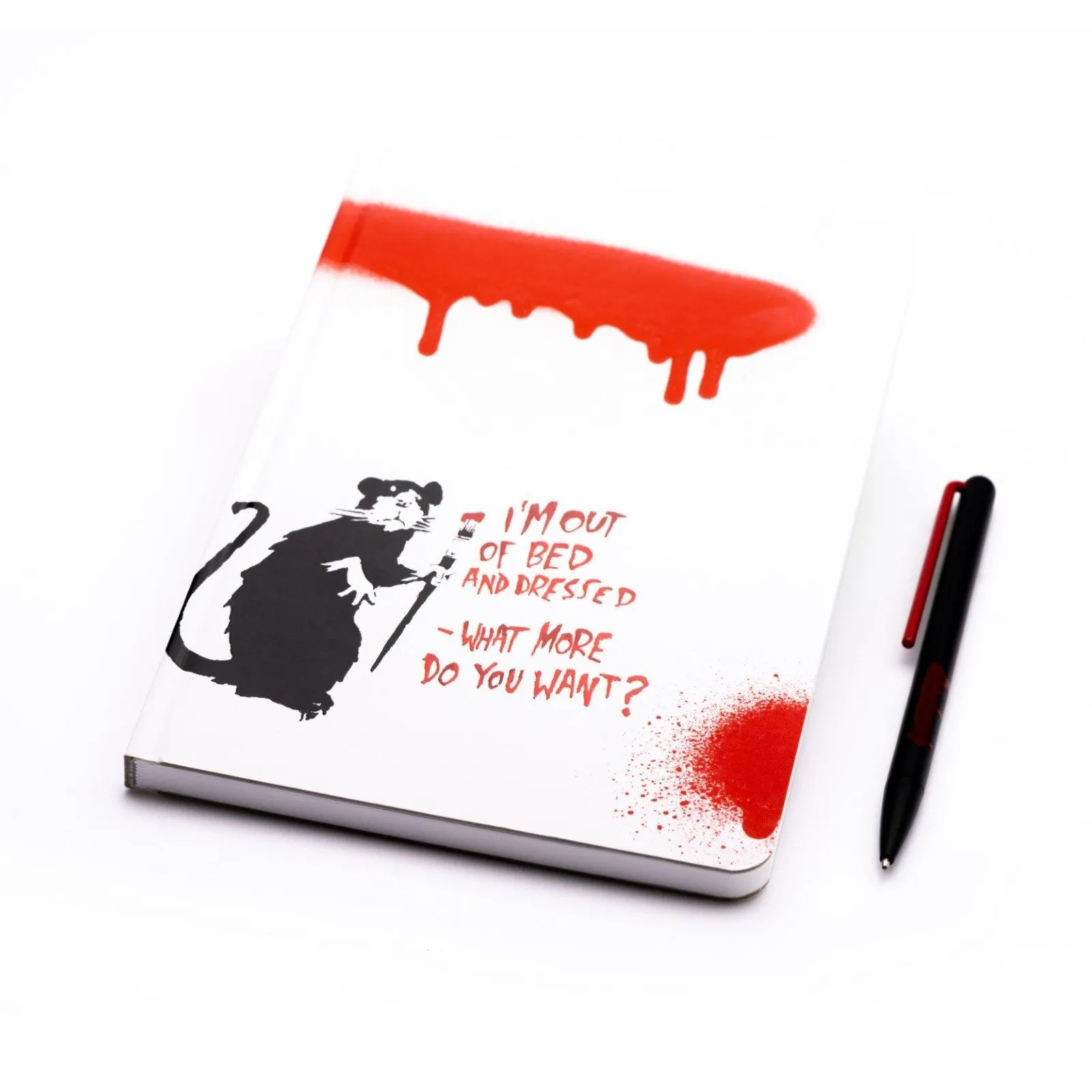 WRITING SET BANKSY (NOTEBOOK + GRAFEEX) - RED