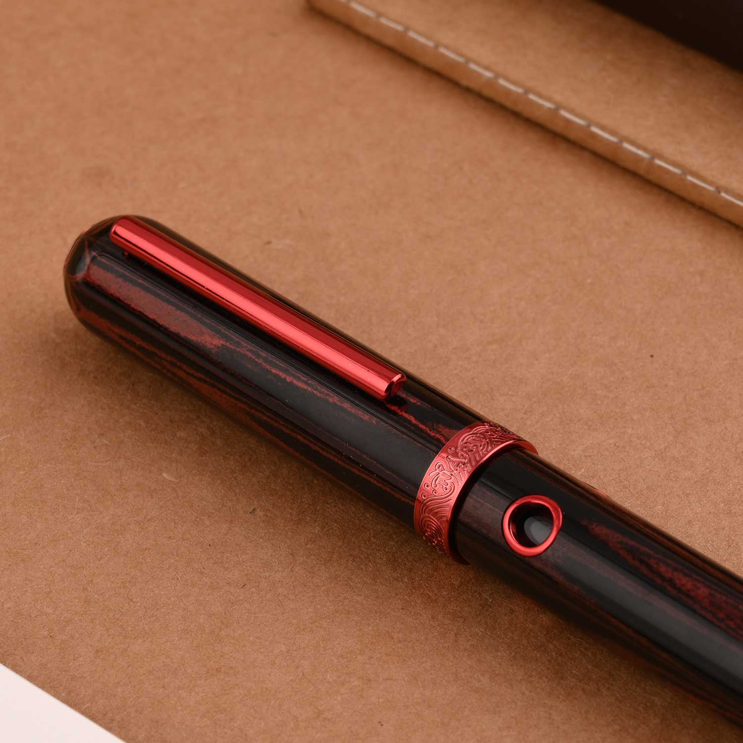 Nahvalur Nautilus Fountain Pen Ruby Koi Broad Nib