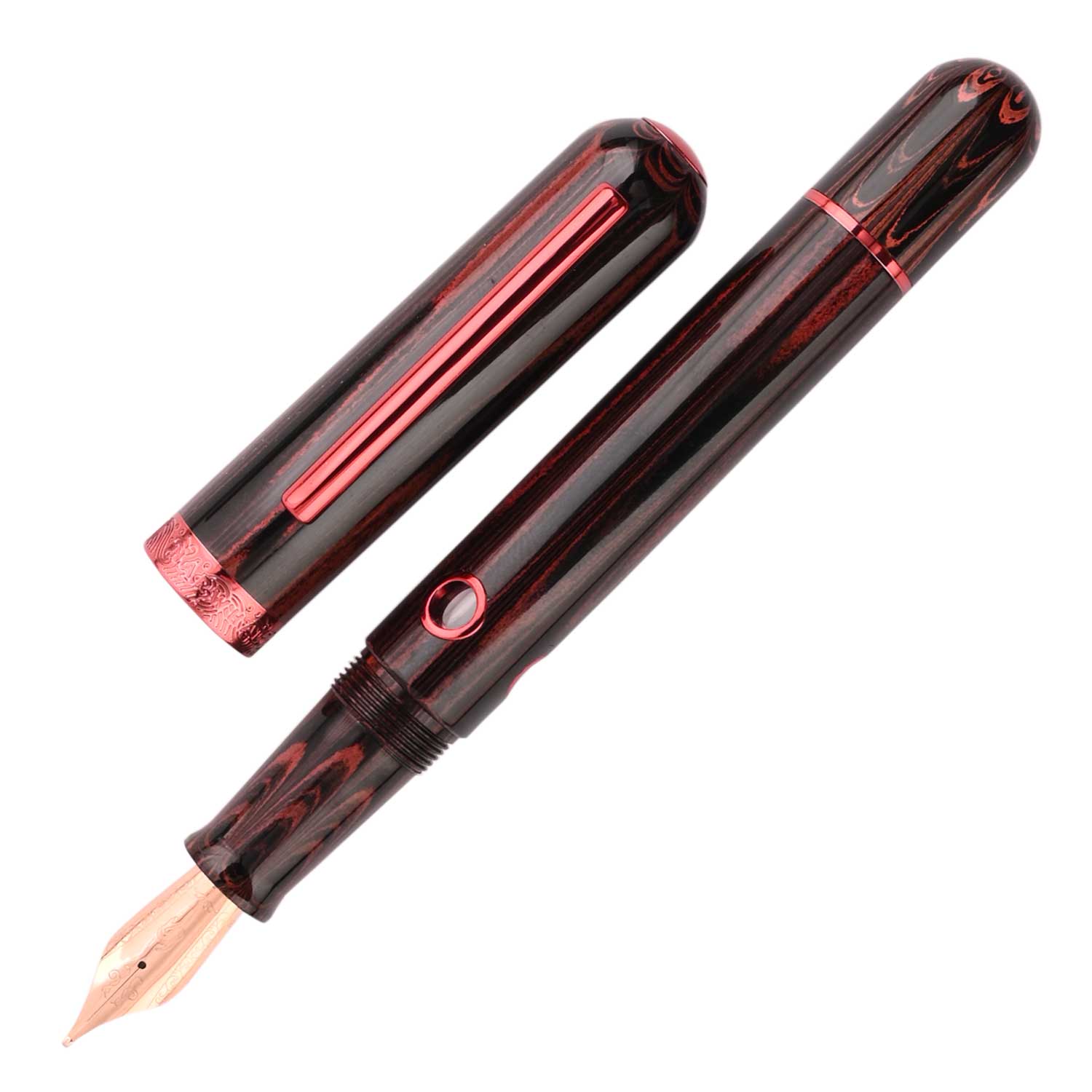 Nahvalur Nautilus Fountain Pen Ruby Koi Broad Nib