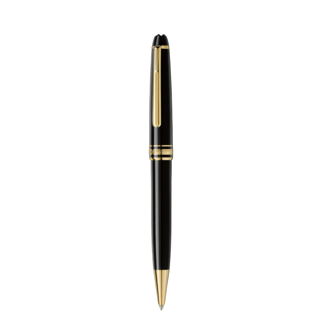 MONTBLANC MEISTERSTÜCK 164 CLASSIQUE BLACK RESIN WITH GOLD-PLATED TRIM BALLPOINT PEN