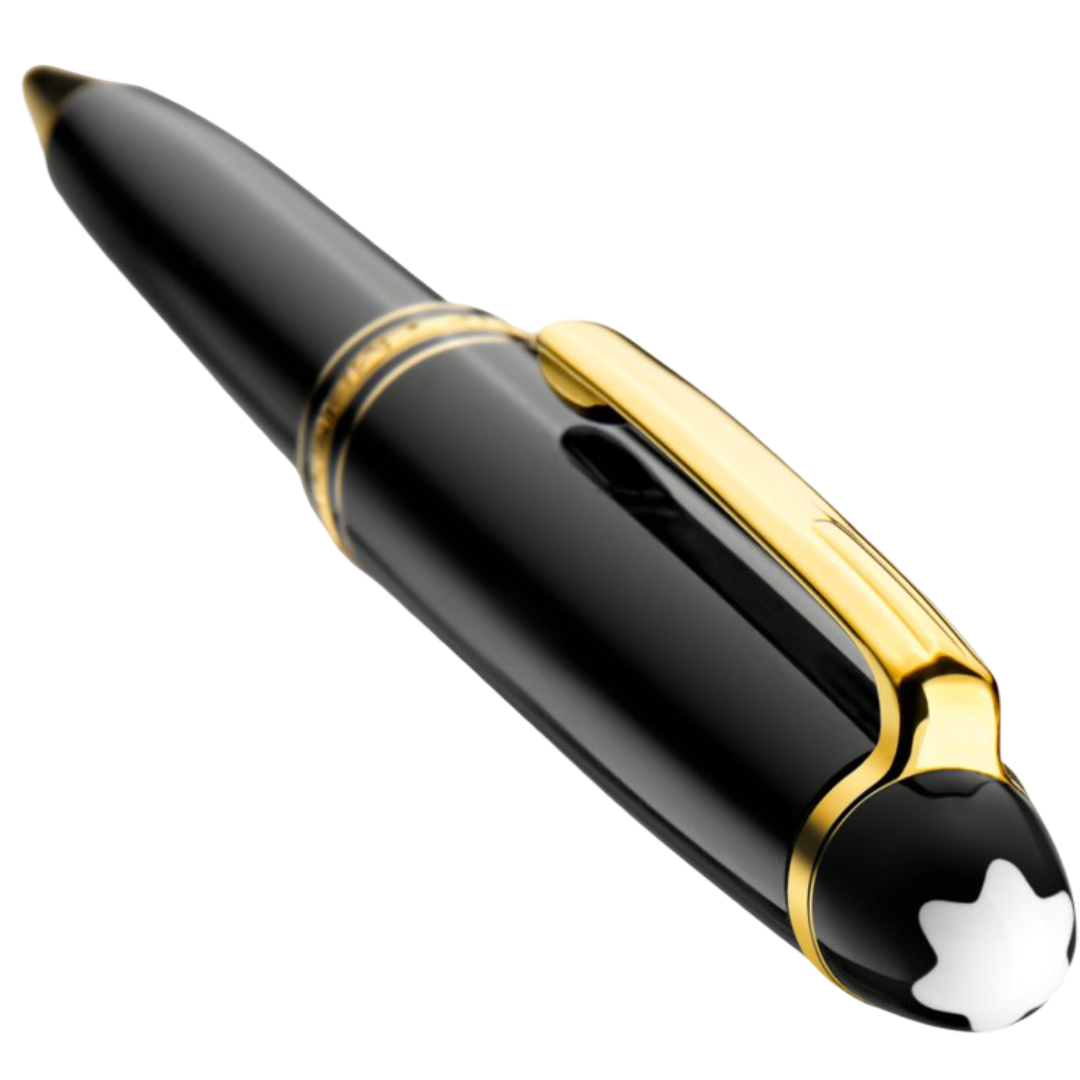 MONTBLANC MEISTERSTÜCK 164 CLASSIQUE BLACK RESIN WITH GOLD-PLATED TRIM BALLPOINT PEN