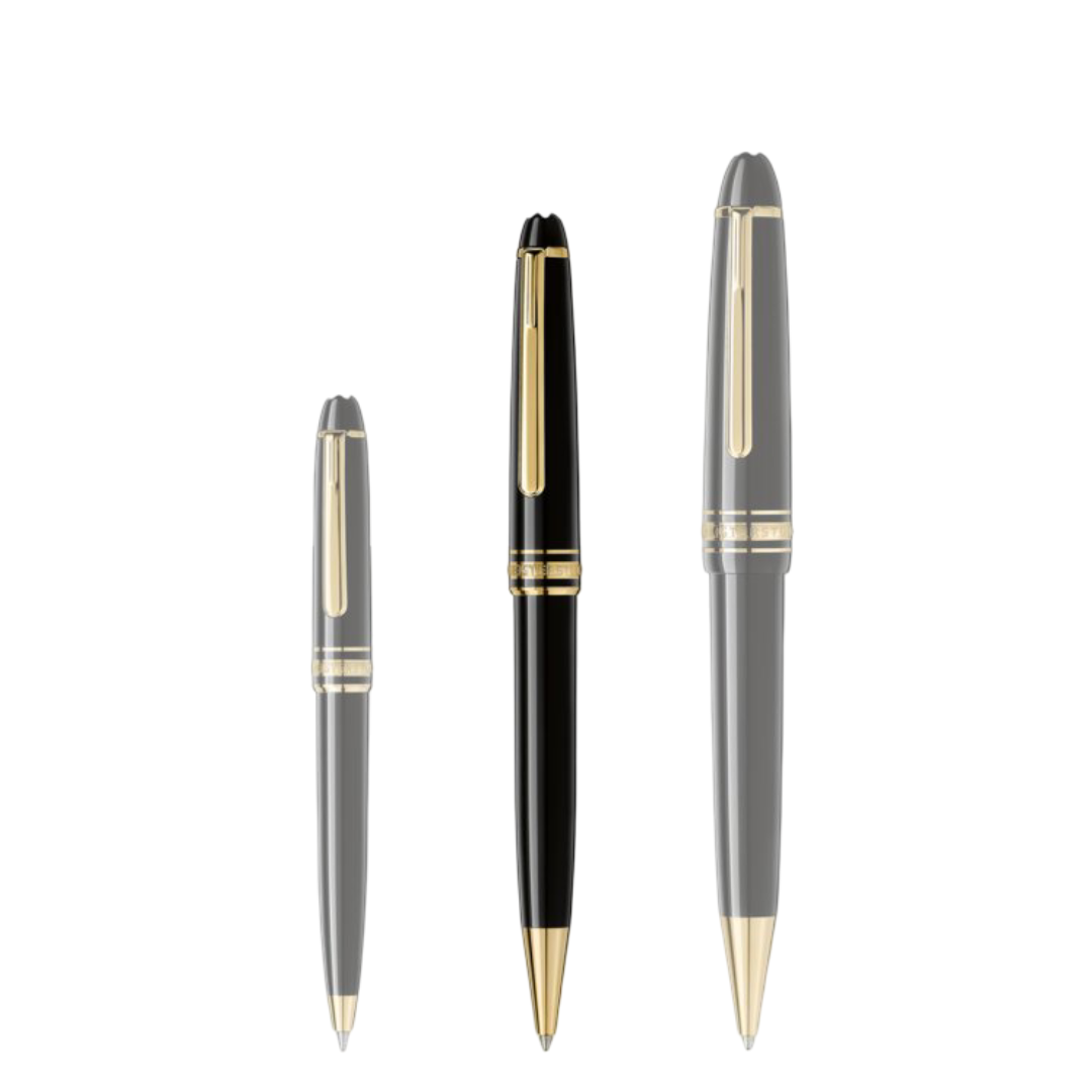 MONTBLANC MEISTERSTÜCK 164 CLASSIQUE BLACK RESIN WITH GOLD-PLATED TRIM BALLPOINT PEN