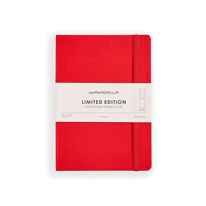 myPAPERCLIP Limited Edition Notebook, A5 (148 x 210 mm, 5 .83 x 8.27 in.) Ruled myPAPERCLIP Limited Edition Notebook, A5 (148 x 210 mm, 5 .83 x 8.27 in.) Ruled LEP192A5-R - Ruby