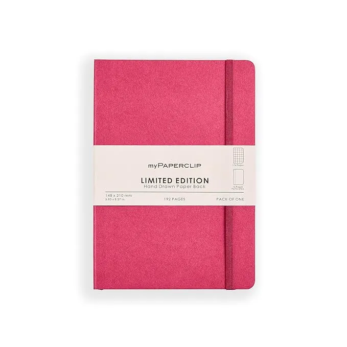 myPAPERCLIP Limited Edition Notebook, A5 (148 x 210 mm, 5 .83 x 8.27 in.) Checks myPAPERCLIP Limited Edition Notebook, A5 (148 x 210 mm, 5 .83 x 8.27 in.) Checks LEP192A5-C - Raspberry