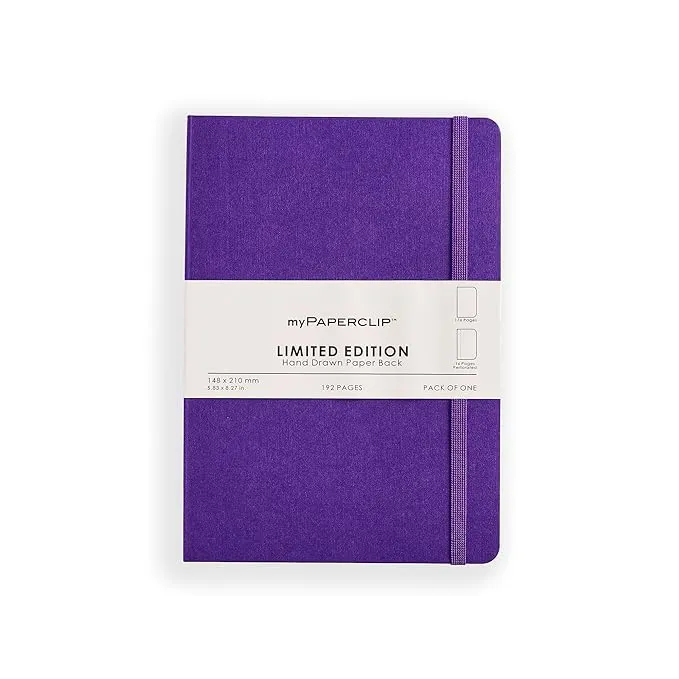 myPAPERCLIP Limited Edition Notebook, A5 (148 x 210 mm, 5 .83 x 8.27 in.) Plain LEP192A5-P - Amethyst