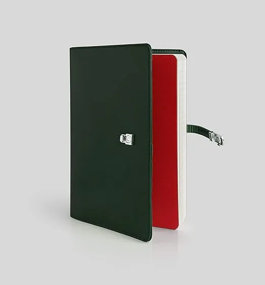 myPAPERCLIP Personal Organiser, Classic Edition, Fits Any A5 Size Notebook, Magnetic Lock (Classic - L1 Green)