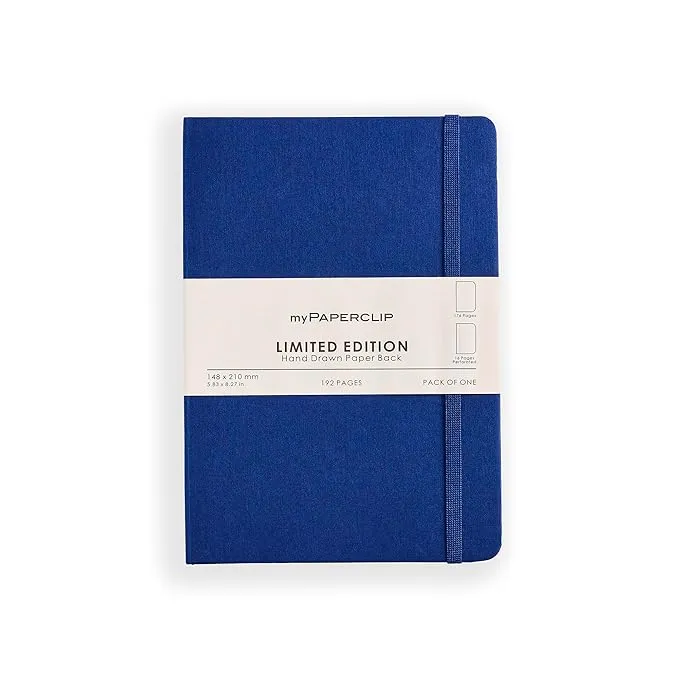 myPAPERCLIP Limited Edition Notebook, A5 (148 x 210 mm, 5 .83 x 8.27 in.) Ruled LEP192A5-R - Blueberry