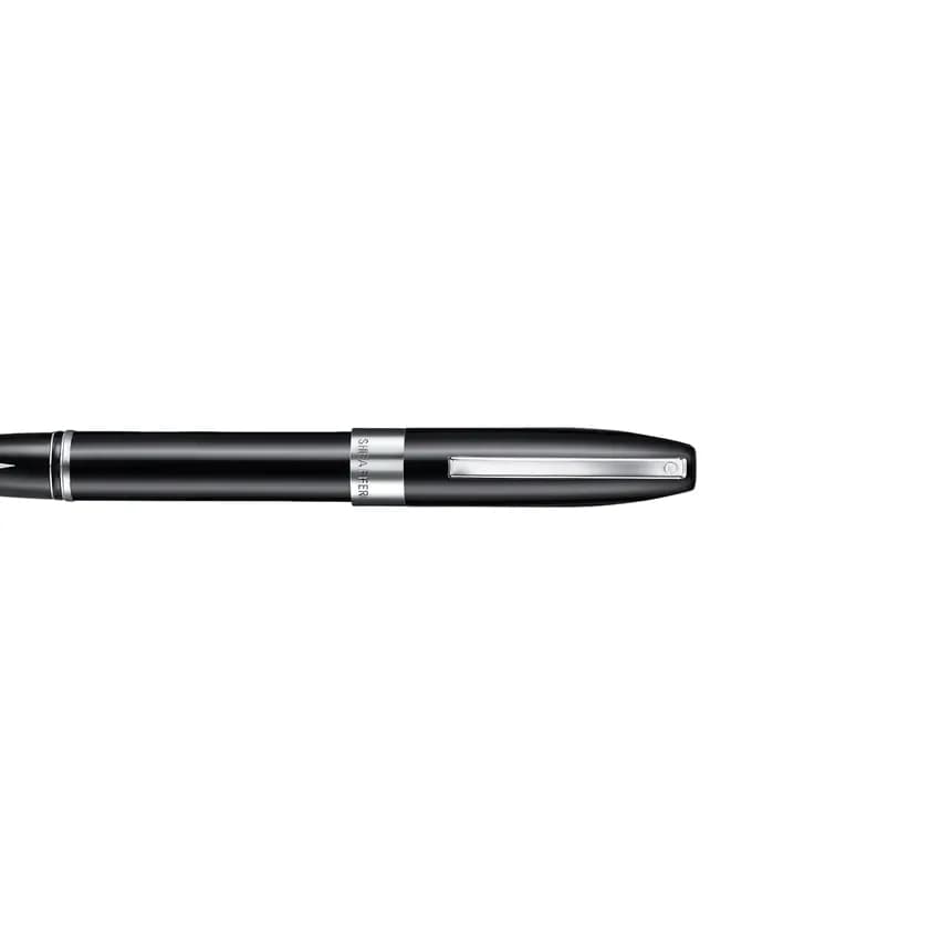 Sheaffer Legacy 9064 Glossy Black Inlaid Nib Fountain Pen (Medium) With Chrome-Plated Trims