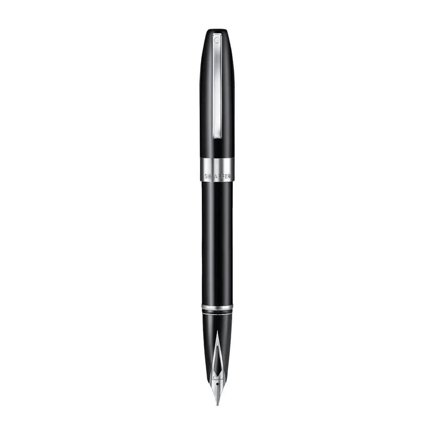 Sheaffer Legacy 9064 Glossy Black Inlaid Nib Fountain Pen (Medium) With Chrome-Plated Trims