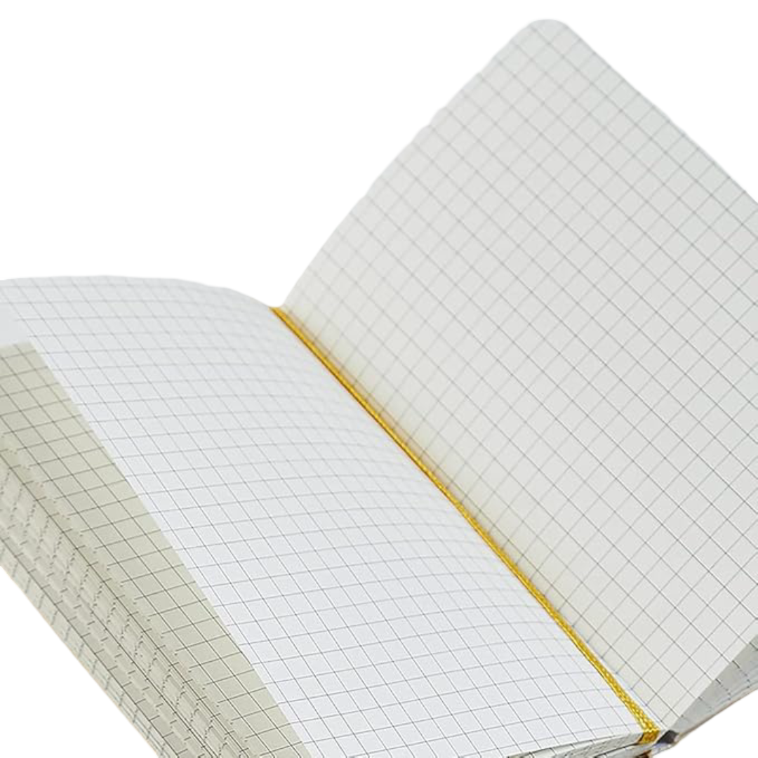 MyPaperClip Executive Series Checked Line Notebook 192 Pages 127 x 210 mm ESP192M-C Yellow