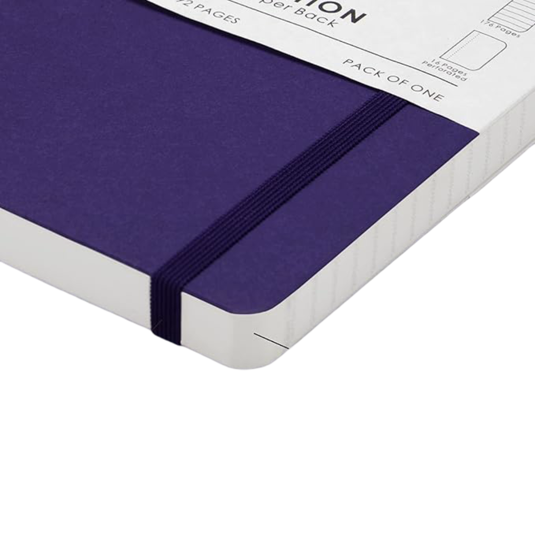 myPAPERCLIP Limited Edition 192 (176 Checked + 16 Perforated) Pages Notebook, A5 (148 x 210 mm, 5.83 x 8.27 in.) LEP192A5-C Amethyst