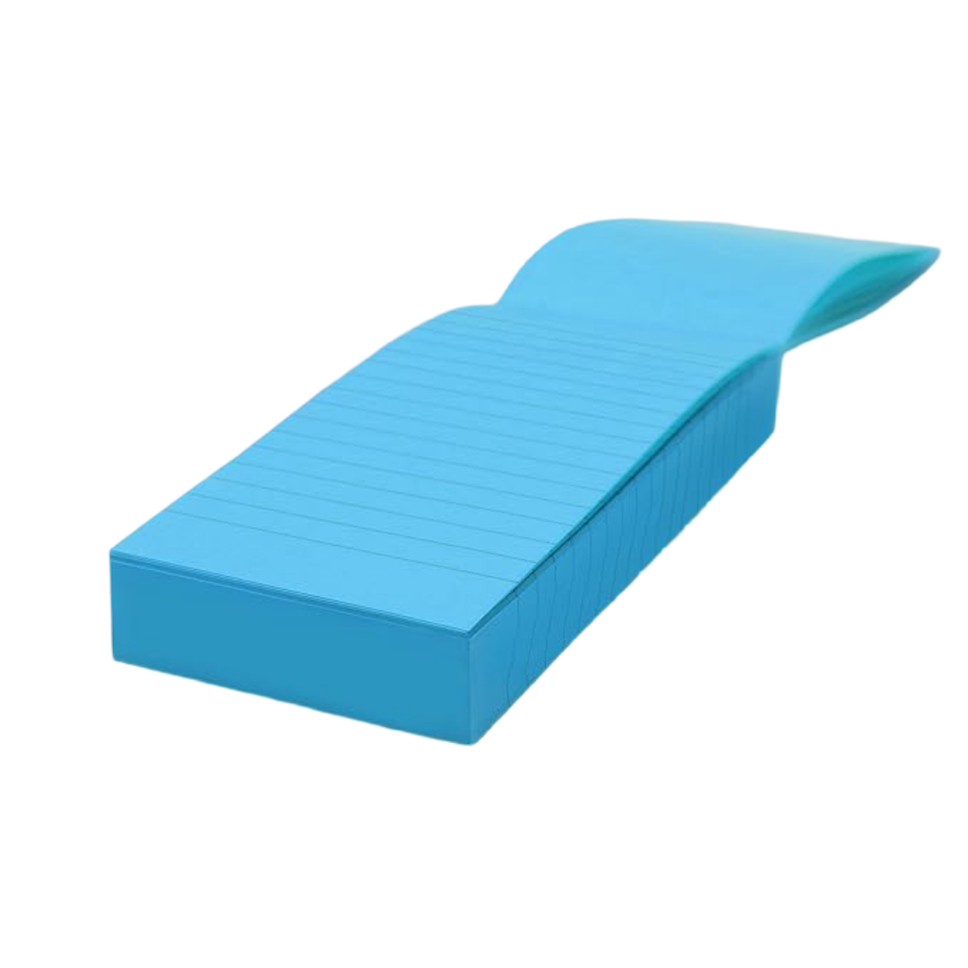 myPAPERCLIP Memo Block, Small (2.75 x 5.98 in.), Ruled, Turquoise (MB250S-R Turquoise)