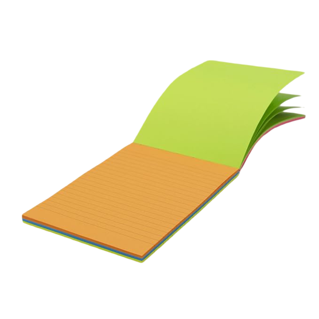 myPAPERCLIP Memo Block, A6 (4.13 x 5.83 in.), Ruled, Multicolour (MB100A6-R Multicolour)