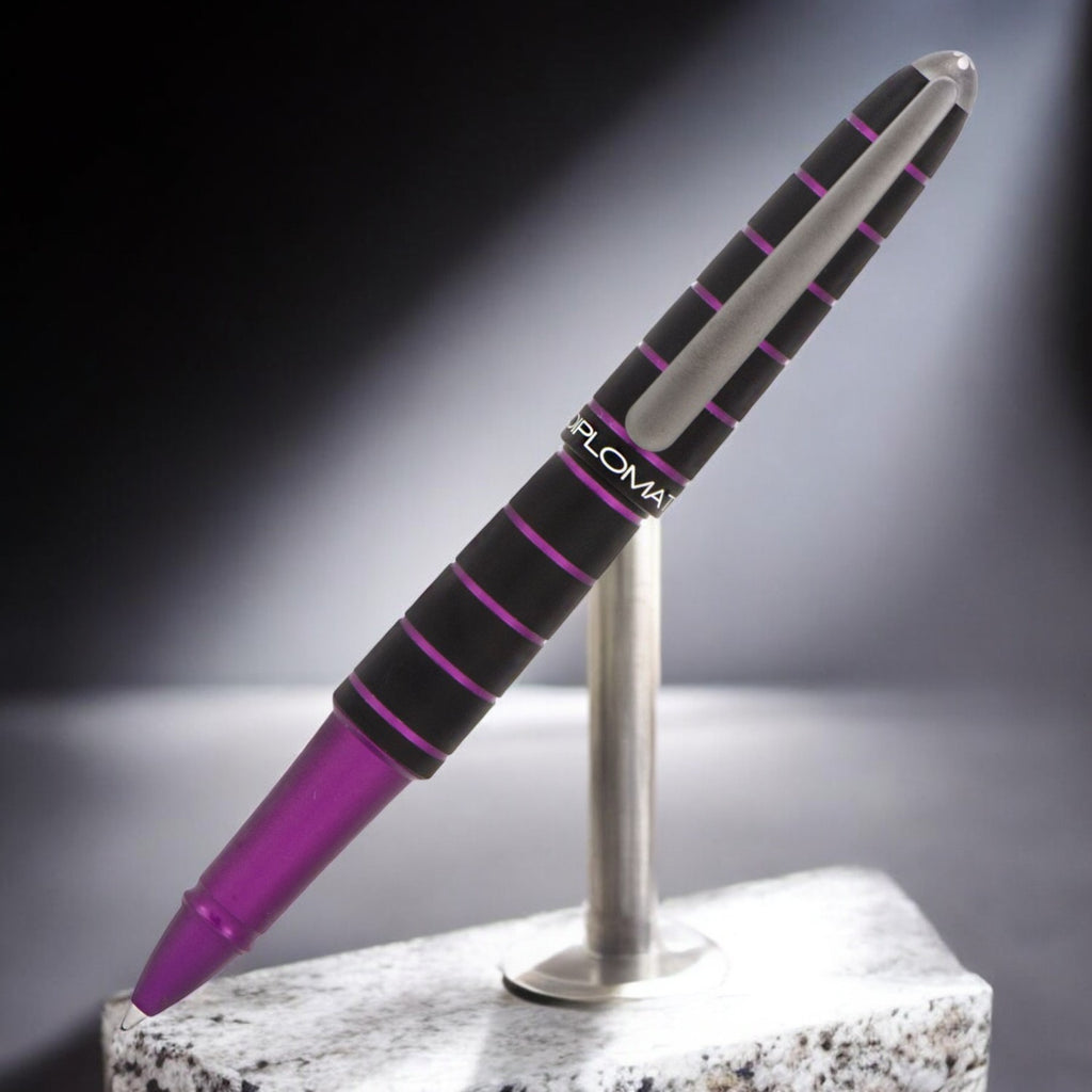 Diplomat Elox Black/Purple Roller Ball Pen