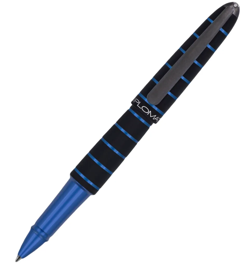 Diplomat Elox Black/Blue Roller Ball Pen D40352030